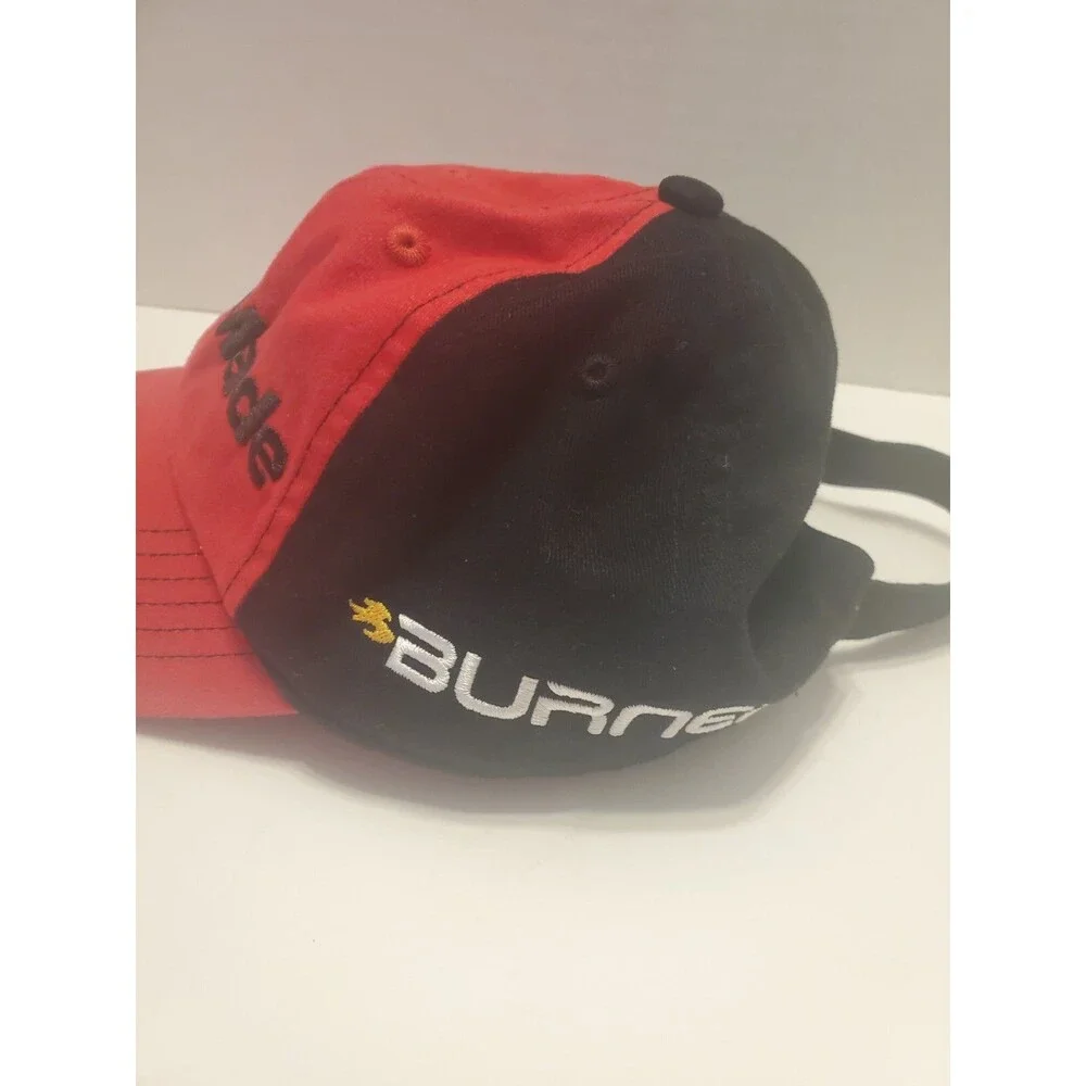 TaylorMade Burner Red/Black Strapback Hat Adjustable Back Golf Cap